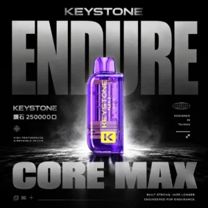 超值特價【買一盒煙彈送主機】KEYSTONE FLEX-3 鑰石 25000口拋棄式電子煙套裝｜三段功率調節設計 透明油艙搭配旗艦級換彈體驗
