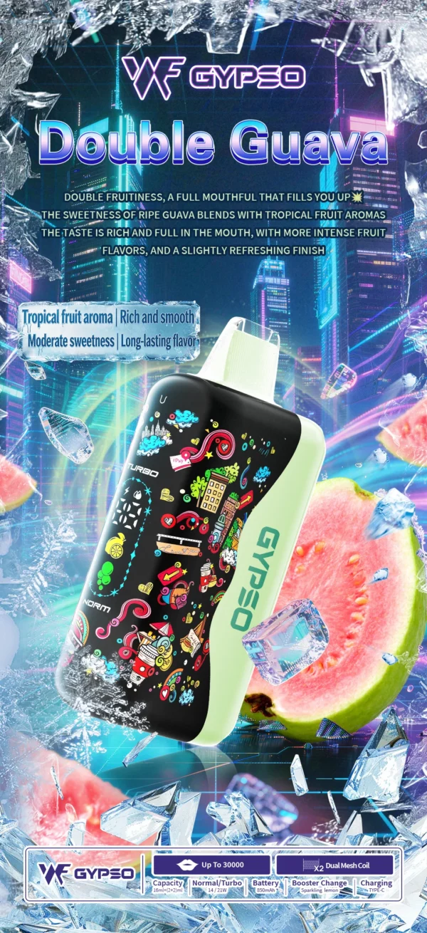 GYPSO 滿天星 30000口拋棄式電子煙｜大容量規格設計 雙模式輸出搭配長效續航體驗