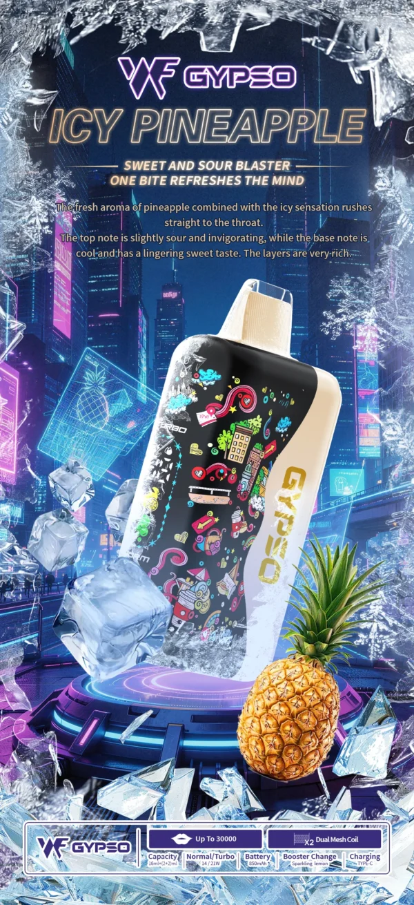 GYPSO 滿天星 30000口拋棄式電子煙｜大容量規格設計 雙模式輸出搭配長效續航體驗